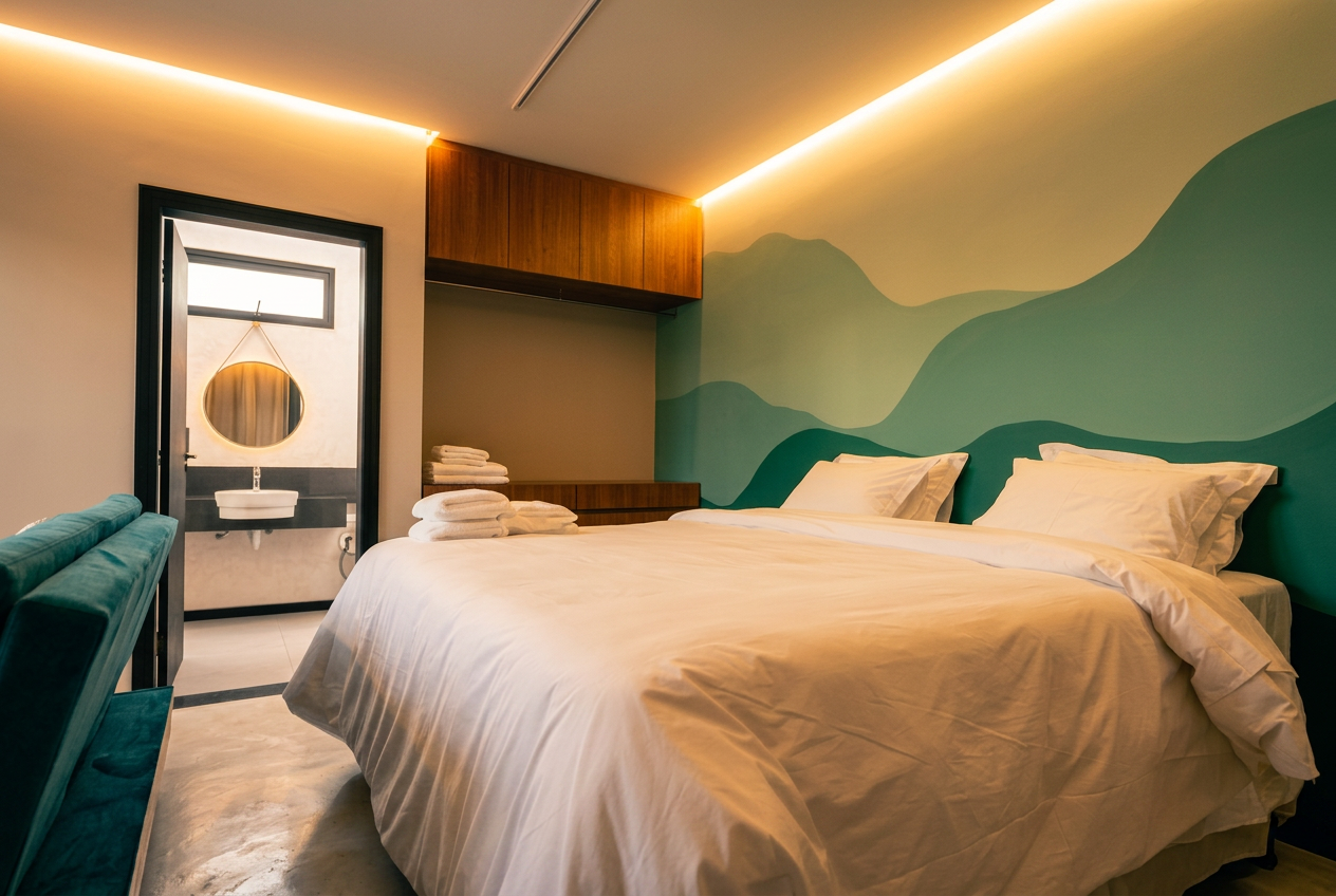 Detalhe interno de um flat